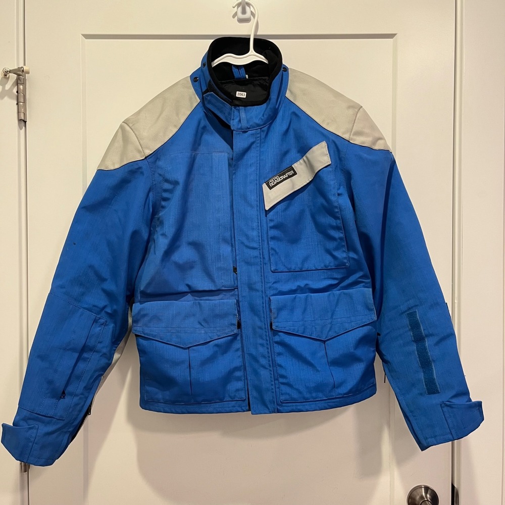 Aerostich Roadcrafter Motorcycle Jacket Blue Grey Cordura Mens 44 S USA Made